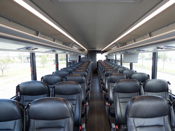 54 passenger charter bus interior