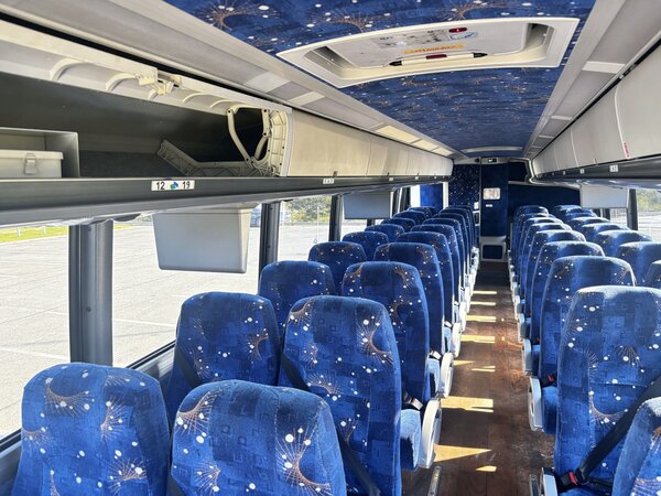 55 passenger charter bus interior